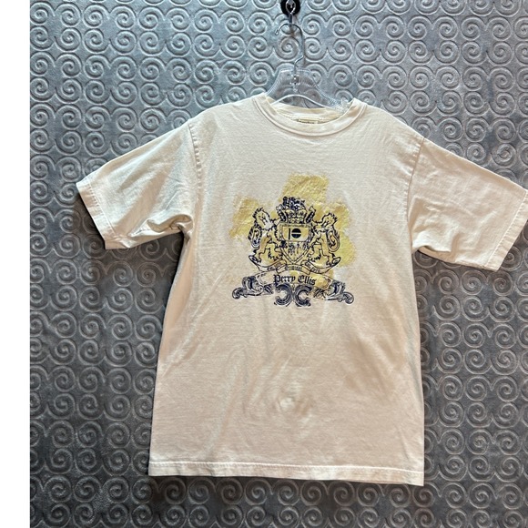 Perry Ellis Other - Perry Ellis Mens T Shirt Cream Graphic Print Short Sleeve Crew Neck Size M M